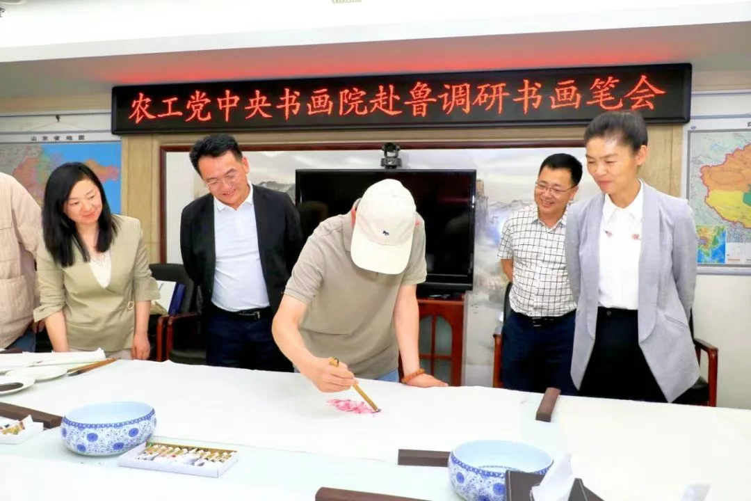 基金会快讯|农工党中央书画院调研组一行莅临明日之星教育基金会交流并开展书画笔会