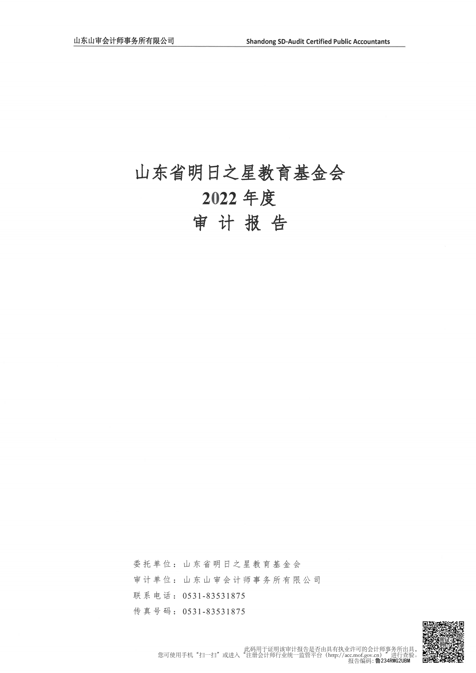 2022年基金会审计报告